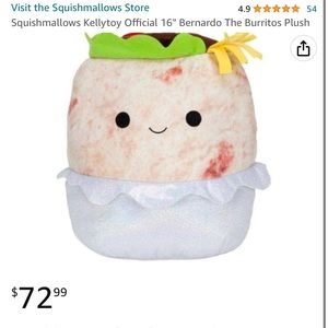 Squishmallows Official 16" Bernardo The Burritos Plush